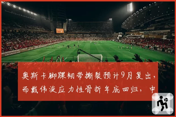 奥斯卡脚踝韧带撕裂预计9月复出,而戴伟浚应力性骨折年底回归,中场核心恢复节奏迥异